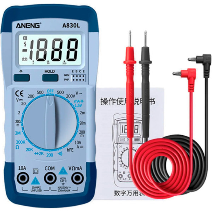 Цифровий мультиметр ANENG AN-A830L, V, A, R (AN-A830L)