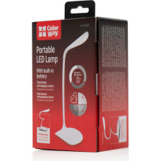 Настільна лампа ColorWay LED Portable & Flexible with built-in accumulator 500mAh (CW-DL06FPB-W)