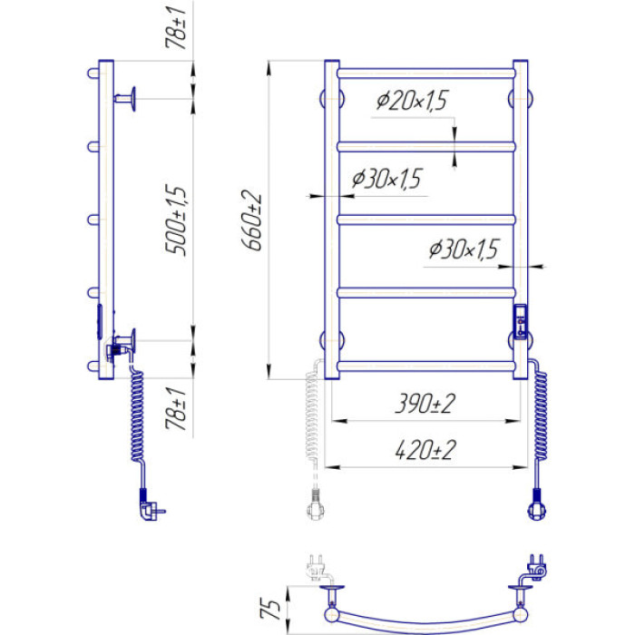 Сушарка для рушників MARIO Класік НР-I (2.3.0113.10.WG)