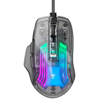 Мишка Havit HV-MS1011SE USB Transparent Black (6950676270280)