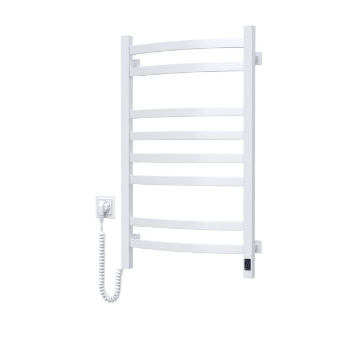 Сушарка для рушників Navin Avalon, 800х480 , таймер-регулятор, сталь, білий, ліве підключення (12-103153-4880)