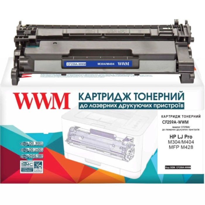 Картридж WWM HP LJ Pro M304/M404/MFP M428 CF259A Black3K (CF259A-WWM)