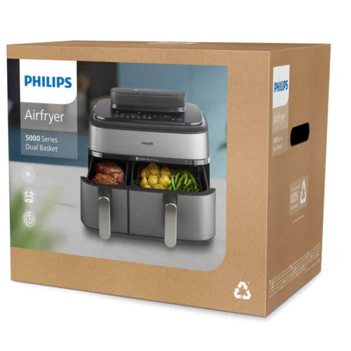 Мультипіч Philips Dual Basket Airfryer 5000 Series (NA555/00)