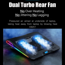 Підставка до ноутбука IceCoorel 10-15.6", 2*60mm 2800 RPM, USB2.0+LCD+speed control., 400x350x45mm (A3)