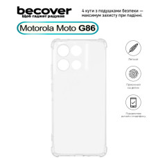 Чохол до мобільного телефона BeCover Anti-Shock Motorola Moto G86 Clear (713803)