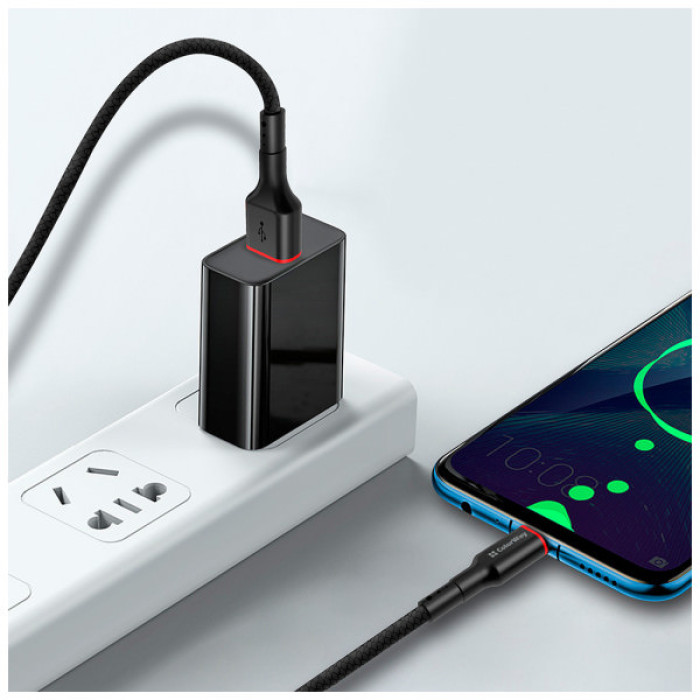 Дата кабель USB 2.0 AM to USB-C 1.0m 2.4А black ColorWay (CW-CBUC064-BK)
