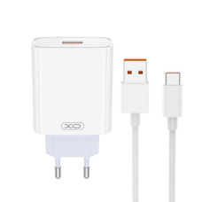 Зарядний пристрій XO USB 120W + cable USB to USB-C white (XO-L128U)