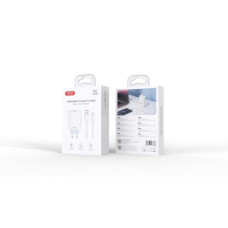 Зарядний пристрій XO USB 120W + cable USB to USB-C white (XO-L128U)