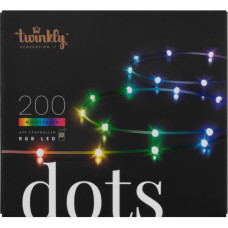 Гірлянда Twinkly Smart LED Dots Lights RGB 200 Gen II, IP44, 10м, прозорий (TWD200STP-BEU)