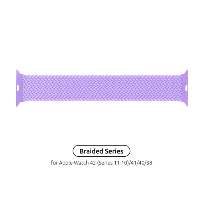 Ремінець до смарт-годинника Armorstandart Braided Solo Loop для Apple Watch 42 (Series 11-10)/41/40/38 Lavender Grey Size 4 (132 mm) (ARM64898)