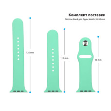 Ремінець до смарт-годинника Armorstandart Sport Band (3 Straps) для Apple Watch 42 (Series 11-10)/41/40/38 Spearmint (ARM57872)