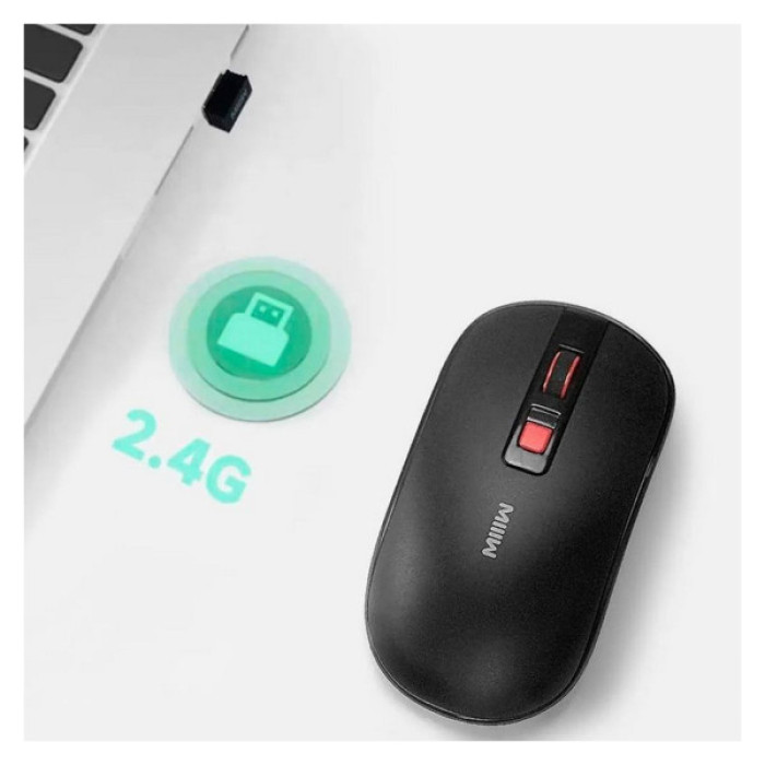 Мишка Xiaomi MiiiW Lite Wireless/Bluetooth Black (MW23M21 Black)