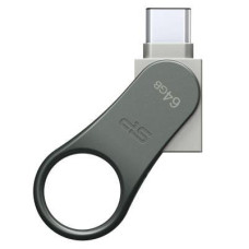 USB флеш накопичувач Silicon Power 64GB Mobile C80 Silver USB 3.2 (SP064GBUC3C80V1S)