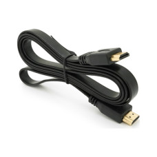Кабель мультимедійний HDMI M to HDMI M 1.5m V1.4 black Merlion (YT-HDMI(M)/(M)SLIM-1.5m/04460)
