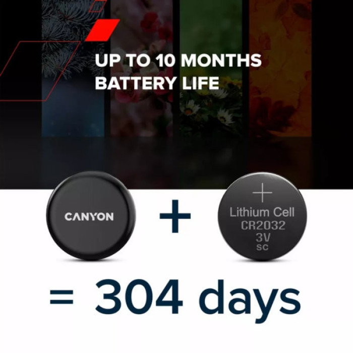 Пошукова система Canyon OnTag 1 Anti-Lost Smart Tracker iOS White (CNE-PT01SW)