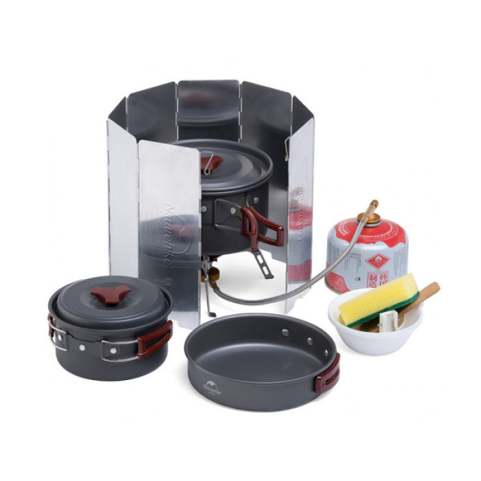 Вітрозахист для пальника Naturehike NH10 NH20CJ008 Steel (6927595749777)