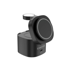 Зарядний пристрій Canyon 4-in-1 wireless charging stand 30W + cable 1.0m black (CNS-WCS405BW/A)