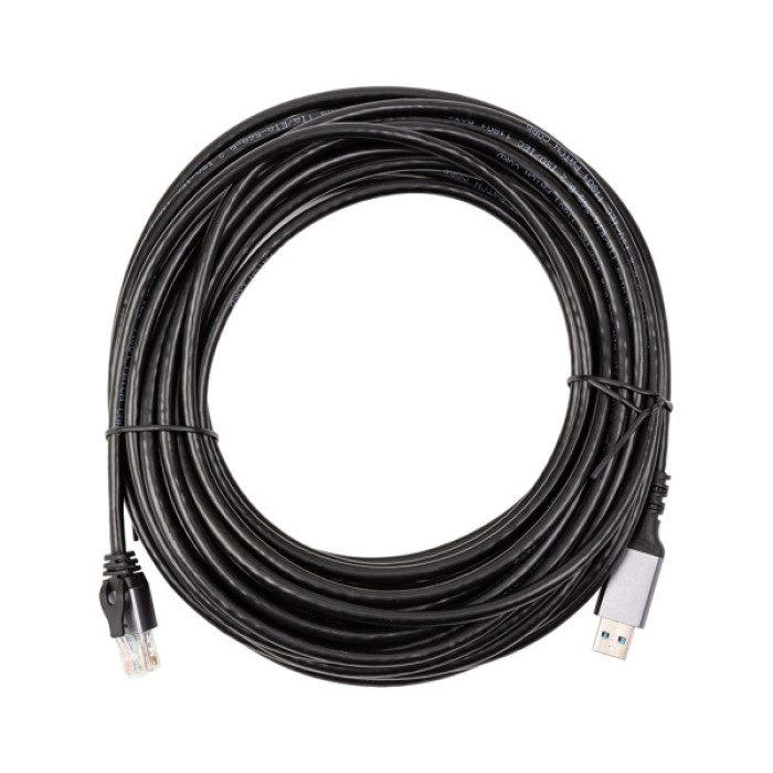Дата кабель USB AM to RJ45 Ethernet 15.0m CAT6 UTP PowerPlant (CA915026)