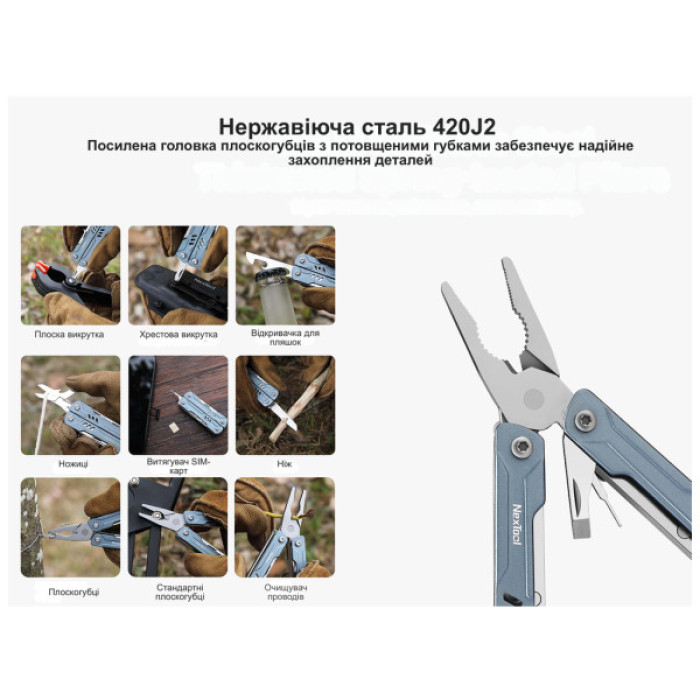 Мультитул NexTool Mini Sailor Pliers S11 чорний (NE20156C)