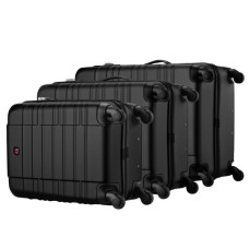Набір валіз Wenger Amplar 3 в 1 (S,M,L) пластик, 4 колеса, чорний (653149)