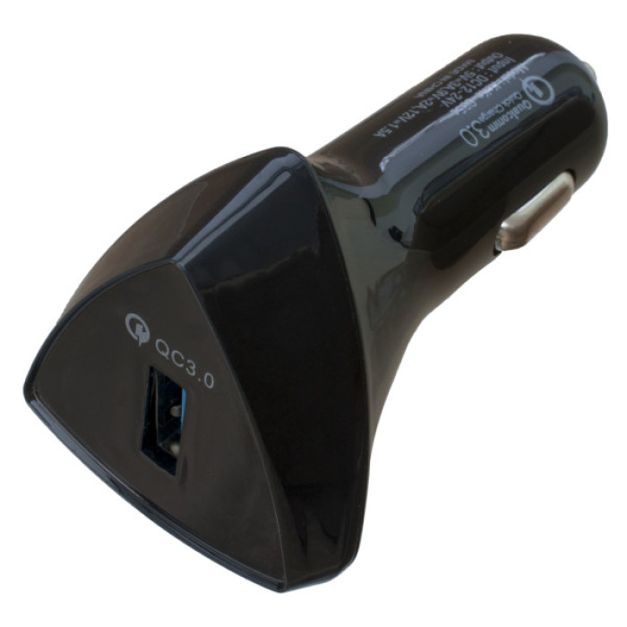 Зарядний пристрій Patron USB QC3.0 3A black (PN-QC3-CAR-B)