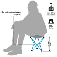 Стілець складаний Uquip Trinity L Grey (244033)