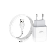 Зарядний пристрій HOCO C72A Glorious single port charger set(Type-C) White (6931474713018)