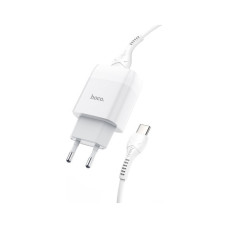 Зарядний пристрій HOCO C72A Glorious single port charger set(Type-C) White (6931474713018)