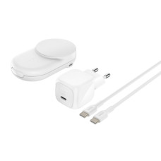 Зарядний пристрій Belkin UltraCharge Wireless 2-in-1 25W white (WIZ039KQWH)
