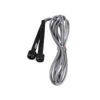 Скакалка LiveUp PVC Jump Rope LS3115-g в тубусі чорний/сірий 275x0.5см (6951376100655)