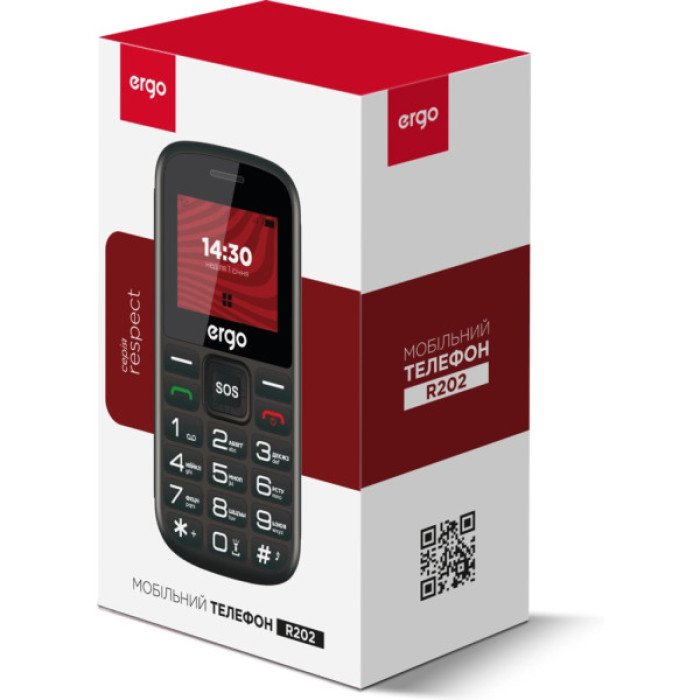 Мобільний телефон Ergo R202 Black