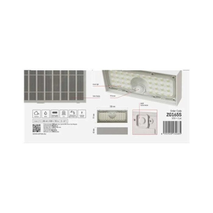 Світильник EMOS 900лм IP65 4000K PIR (ZG165S)