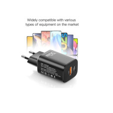 Зарядний пристрій Essager 1xUSB + 1xUSB-C PD30W black (ECTPQS-ZTB01)