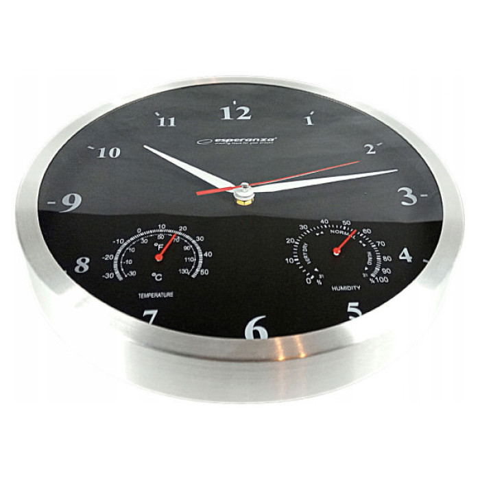 Настінний годинник Esperanza Wall Clock Washington 30 см Black (EHC008K)