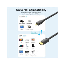 Кабель мультимедійний HDMI M to HDMI mini M 1.5m V2.0 4K60Hz Vention (AGHBG)