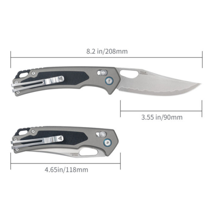 Ніж SRM Retriever 9203-AK, Black G10/Aluminium, Stonewash (9203-AK)