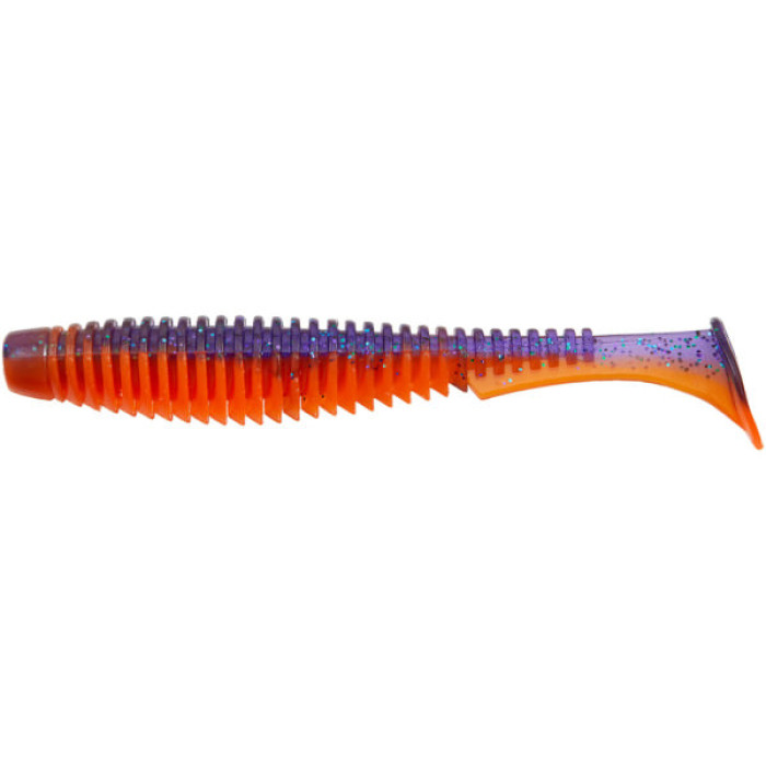 Силікон рибальський FishUP U-Shad 4" 207 - Dark Violet/Orange (8шт/уп) (1864.11.24)