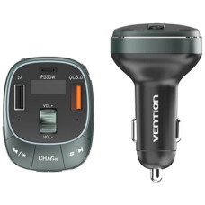 FM модулятор VENTION PD 54W 3-Port USB (C+A+A) LED/USB Flash/Bluetooth, вольтметр (FFLB0)