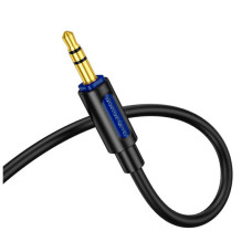 Кабель мультимедійний 3.5mm M to 3.5mm M 1.0m silicone black BOROFONE (6941991114373)