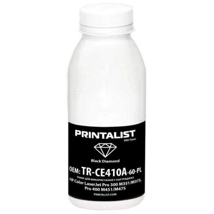 Тонер HP CLJ Pro 300 M351/M375, Pro 400 M451/M475, 60г Black Printalist (TR-CE410A-60-PL)