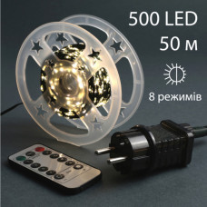 Гірлянда YES! Fun Нитка 100 м, 1000 LED тепло-біла, 8 функцій, пульт. (975128)