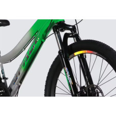 Велосипед Space 24" IZIDA DD FR рама-11" AL 2026 зелено-сріблястий (OPS-SP-24-083)