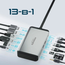 Концентратор Promate USB Hub 13 ports versahub-mst.grey (versahub-mst.grey)