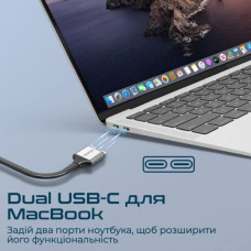 Концентратор Promate USB Hub 13 ports versahub-mst.grey (versahub-mst.grey)