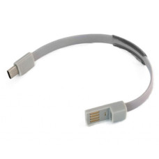Дата кабель USB 2.0 AM to USB-C 0.2m grey Extradigital (KBU1779)