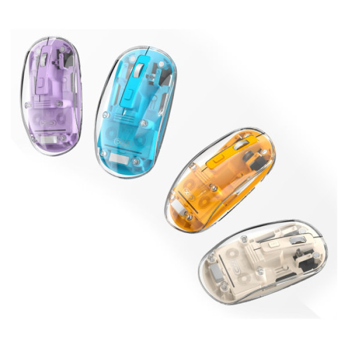 Мишка XO M12 Wireless Transparent/Yellow (M12 Yellow)