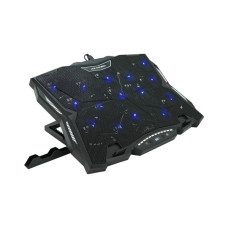 Підставка до ноутбука IceCoorel 10-17", 15*60mm 2500 RPM, TYPE-C+USB, 400x305x39mm, Black (K12)