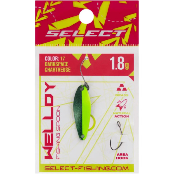 Блешня Select Welldy 1.8g 31mm 17 DarkSpace Chartreuse (1870.80.94)