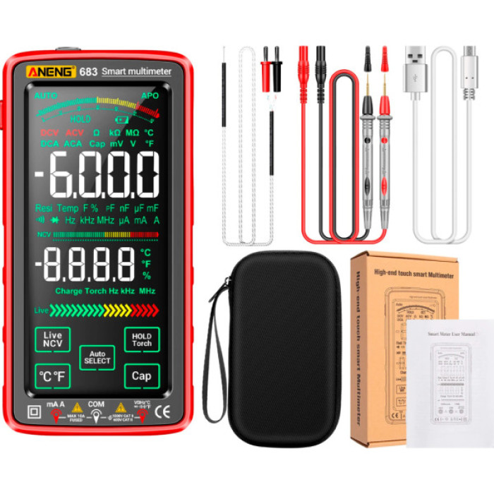 Цифровий мультиметр ANENG AN-683, V, A, R, C, T, F (AN-683)