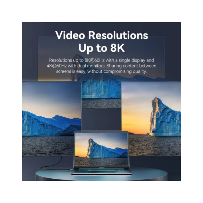 Дата кабель USB-C to USB-C 1.0m Thunderbolt 4 240W (50V/5A) 8K60Hz Gray Aluminum Alloy Vention (TAVHF)